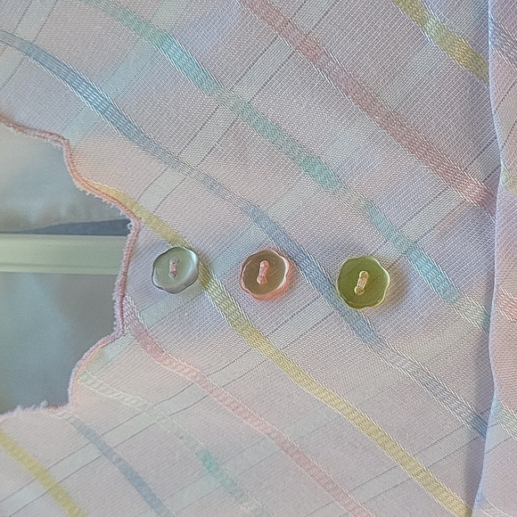 Toddler girl vintage sundress w plaid bloomers, ties at sides, embroidered, 2T - Picture 4 of 9